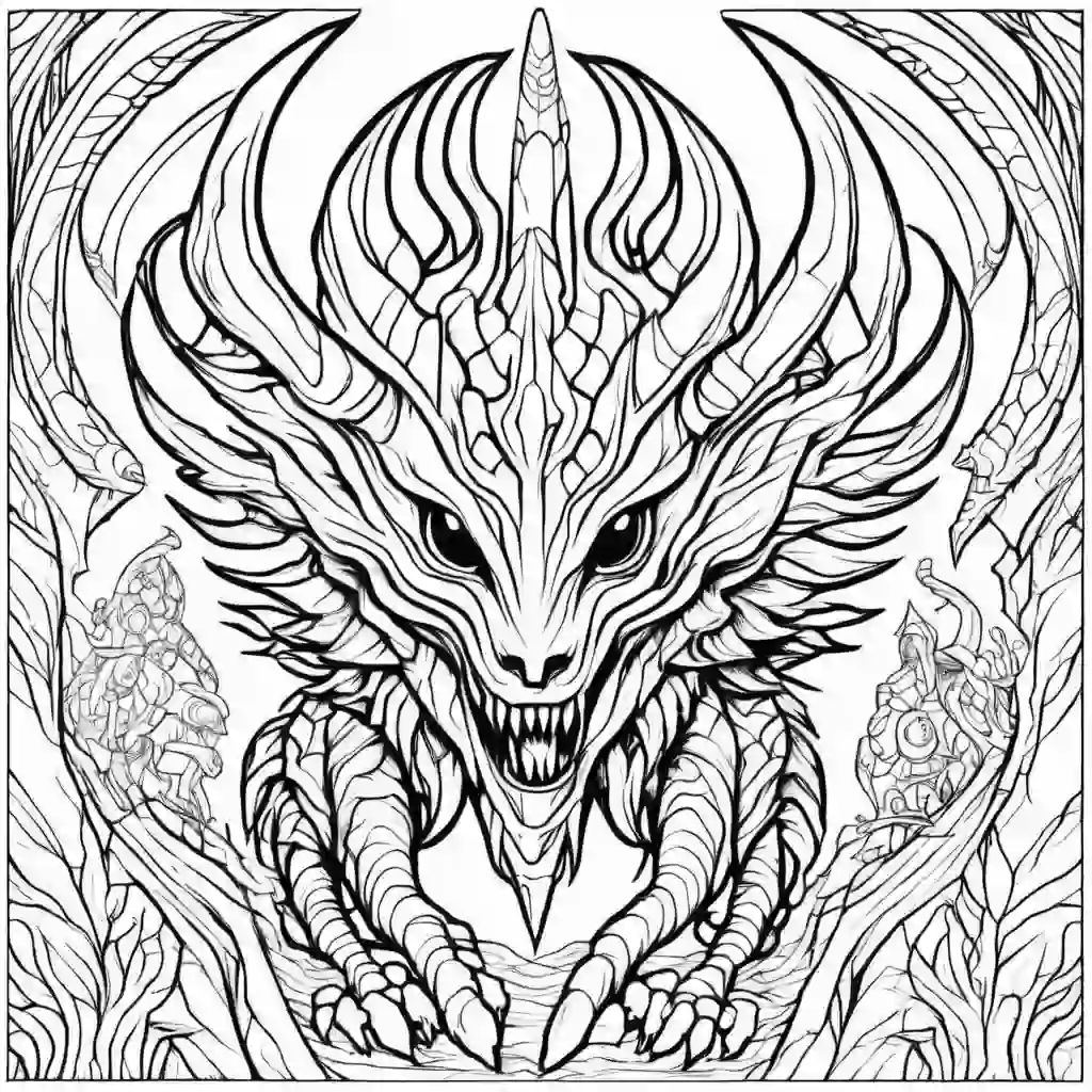 Pulsar Creatures coloring pages